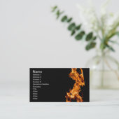 Oranje vlam visitekaartje (Staand voorkant)