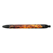 Oranje vlam zwarte inkt pen (Voorkant)