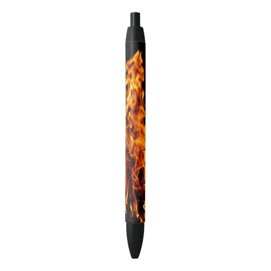Oranje vlam zwarte inkt pen (Voorkant Verticaal)