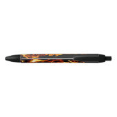 Oranje vlam zwarte inkt pen (Achterkant)