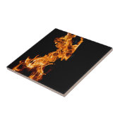 Oranje vlametiket tegeltje (Zijkant)