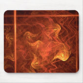 Oranje vlammen boven zwart Abstract kunstwerk Muismat (Voorkant)