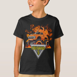 Oranje Vlammen Monster Truck Kind T-shirt