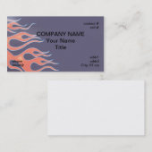 oranje vlammen op paarse verf visitekaartje (Voorkant / Achterkant)