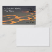 oranje vlammen op zwart visitekaartje (Voorkant / Achterkant)