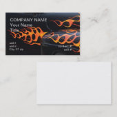 oranje vlammen op zwart visitekaartje (Voorkant / Achterkant)