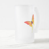 Oranje Vlamvlinder Grote gevriesdroogde Mok van gl (Voorkant rechts)