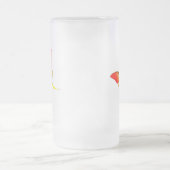 Oranje Vlamvlinder Grote gevriesdroogde Mok van gl (Center)