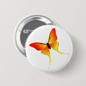 Oranje Vlamvlinder Ronde Button (Voorkant /achterkant)