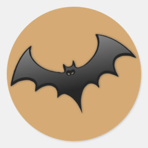 Oranje vleermuis Sticker
