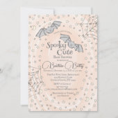 Oranje vleermuizen Spooky Schattige Baby shower Kaart (Voorkant)