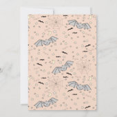 Oranje vleermuizen Spooky Schattige Baby shower Kaart (Achterkant)