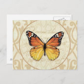  Oranje vlinder Briefkaart (Voorkant / Achterkant)