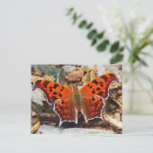 Oranje vlinder briefkaart (Staand voorkant)
