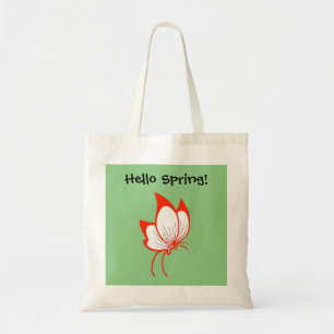 Oranje vlinder Cartoon, Schattigee tuin Natuur kun Tote Bag