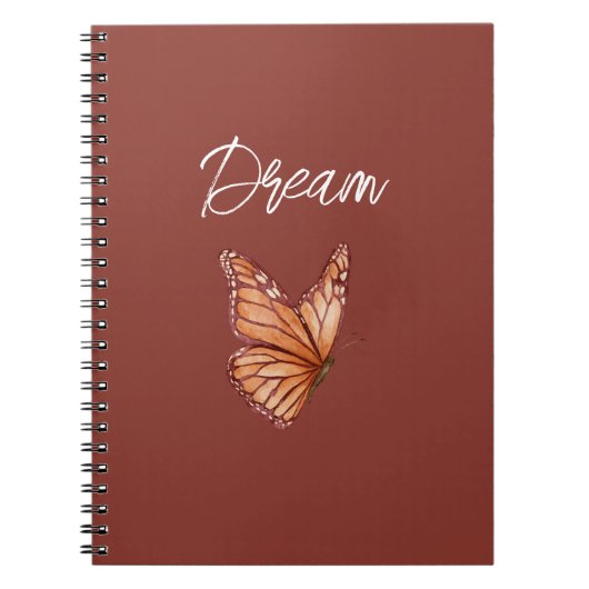 Oranje Vlinder Droom Notitieboek (Voorkant)