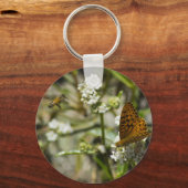 Oranje vlinder en bijen sleutelhanger (Voorkant)