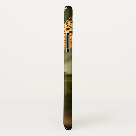 Oranje vlinder en bloemen Case-Mate iPhone case (Achterkant / rechts)