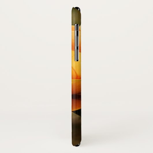 Oranje vlinder en bloemen Case-Mate iPhone case (Achterkant/links)