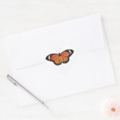 Oranje vlinder hart vorm Stickers (Envelop)