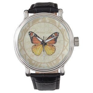 Oranje vlinder Horloge