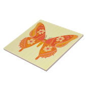 Oranje Vlinder Keramische Keuken Tegel Tegeltje (Zijkant)