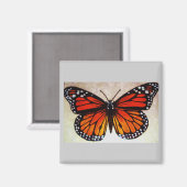 oranje vlinder magneet (Voorkant / Achterkant)