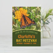 Oranje Vlinder Natuur Energy Bat Mitzvah (Staand voorkant)