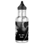 Oranje vlinder op appelbloesem waterfles waterfles  (Rechts)