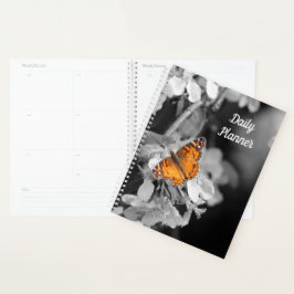 Oranje vlinder op Apple Blossom Daily Planner