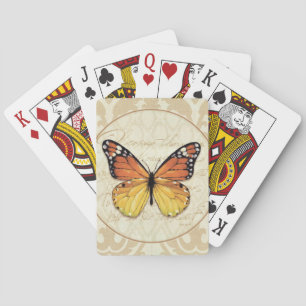 Oranje vlinder Pokerkaarten