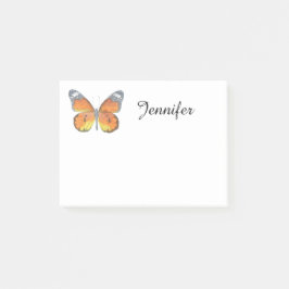 Oranje vlinder post-it® notes