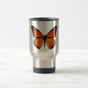Oranje vlinder reizen mok