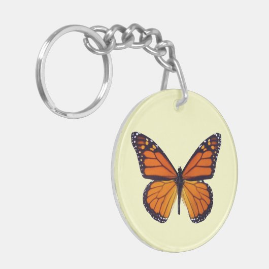 Oranje vlinder Sleutelhanger (Voorkant Links)