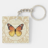  Oranje vlinder Sleutelhanger (Achterkant)