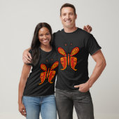 Oranje vlinder tekening t-shirt (Unisex)