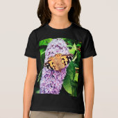 Oranje vlinder Tri-Blend shirt (Voorkant)