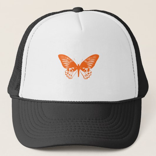 Oranje Vlinder Trucker Pet (Voorkant)