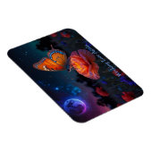 Oranje vlinder verzamelen pollen bij maanlicht magneet (Rechterzijde)