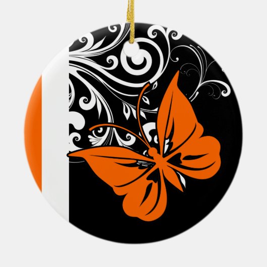 Oranje vlinderbloemige Ornamenten (Achterkant)