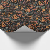 Oranje vlinderfantasie abstracte kunst cadeaupapier (Hoek)