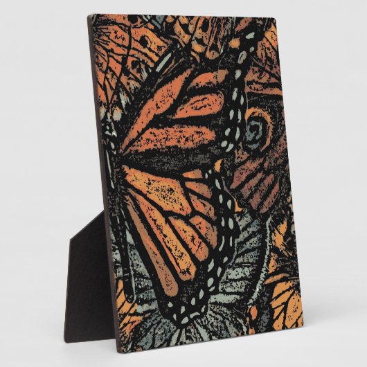 Oranje vlinderfantasie abstracte kunst fotoplaat (Zijkant)