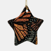 Oranje vlinderfantasie abstracte kunst keramisch ornament (Rechts)