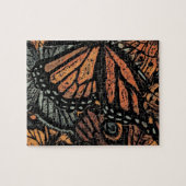 Oranje vlinderfantasie abstracte kunst legpuzzel (Horizontaal)