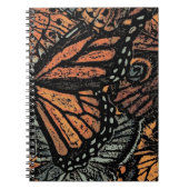 Oranje vlinderfantasie abstracte kunst notitieboek (Voorkant)