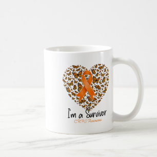 Oranje vlinderhart Ik ben een overlevende crps Awa Koffiemok