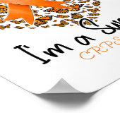 Oranje vlinderhart Ik ben een overlevende crps Awa Poster (Hoek)
