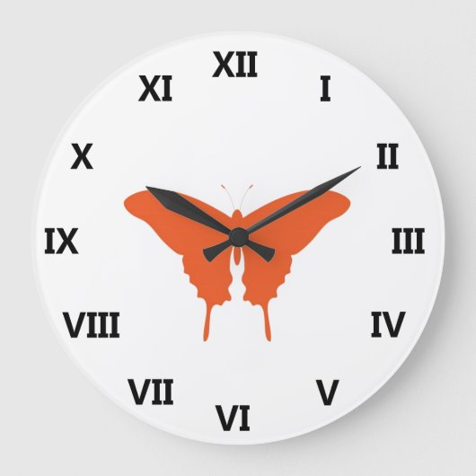 Oranje vlinderkunst grote klok (Voorkant)