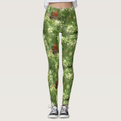 Oranje vlinderLeggings met persoonlijke naam Leggings (Voorkant)