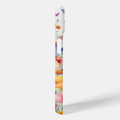 Oranje Vlinders Bloemenveld iPhone / iPad hoesje (Achterkant / Rechts)